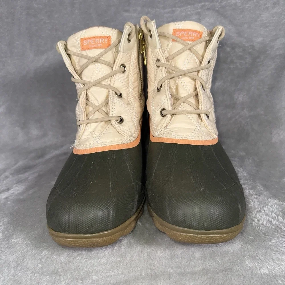 Sperry Syren Gulf Quilted Nylon‎ Pop Duck Boot Women's Microfleece Lined Size 10